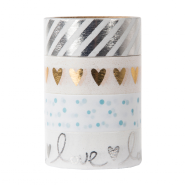 Goldbuch Washi Tape 10627 Love silver