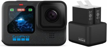 GoPro HERO12 Black + Dual Charger + Enduro Akkus