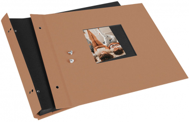 Goldbuch 26719 Schraubalbum Bella Vista Haselnuss schwarze Seiten