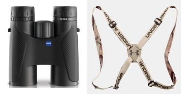 ZEISS Terra ED 10x42 schwarz + UA Binocular Harnes