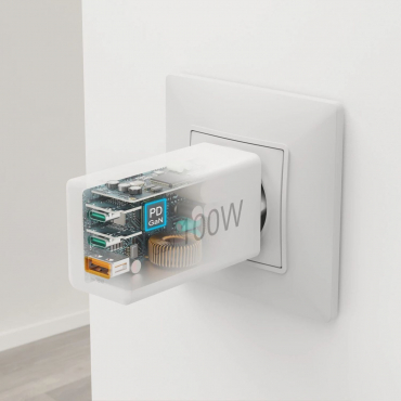 Hama 201997 Hama GaN 2X USB-C,1X USB-A 100W