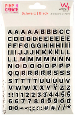 Lettres adhésives DIY Pimp and Create noir