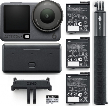 DJI Osmo Action 6 Adventure Combo + Lexar Silver Plus MicroSDXC 256GB