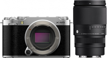 Fujifilm X-M5 Gehäuse silber + Sigma 16-300mm f3,5-6,7 DC OS Fuji X 