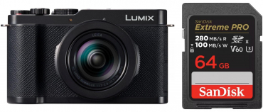 Panasonic Lumix L10 schwarz + SanDisk Extreme Pro 64GB V60 UHS-II