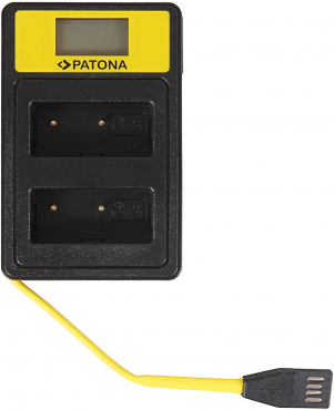 PATONA Smart Dual LCD USB Ladegerät für Canon LP-E12