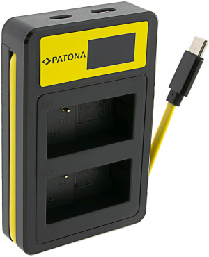 PATONA Dual USB Ladegerät + 2x Akku DMW-BLC12