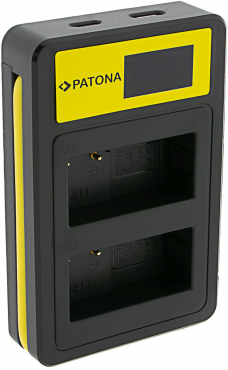 PATONA Dual USB Ladegerät + 2x Akku DMW-BLC12