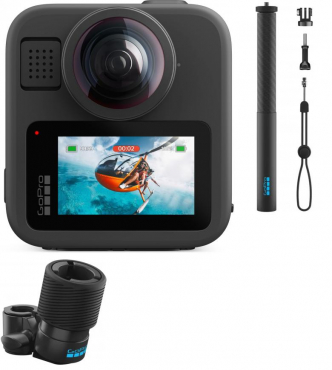 GoPro MAX2 + Ski Pole Mount + 1m Carbon Extension Pole