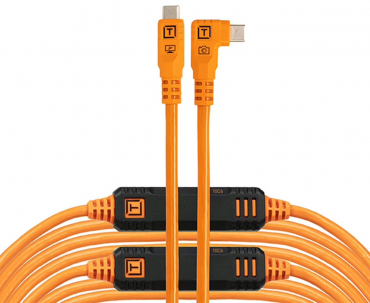 Tether Tools TetherPro Optima 10G USB-C Right Angle 9,4m orange