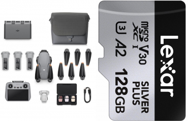 DJI Air 3S FMC (DJI RC 2) + Lexar Silver Plus microSDXC 128GB